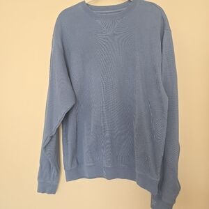 Cutter And Buck Blue Sweater Mens Medium 100% Pima Cotton Pullover Golf Preppy